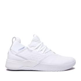 Supra Mens TITANIUM White/white Low Top Shoes | CA-97118